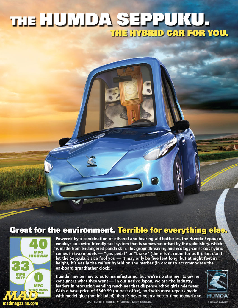 Illustration for article titled Here's An Exclusive Preview Of Mad Magazine's Fake Hybrid Ad